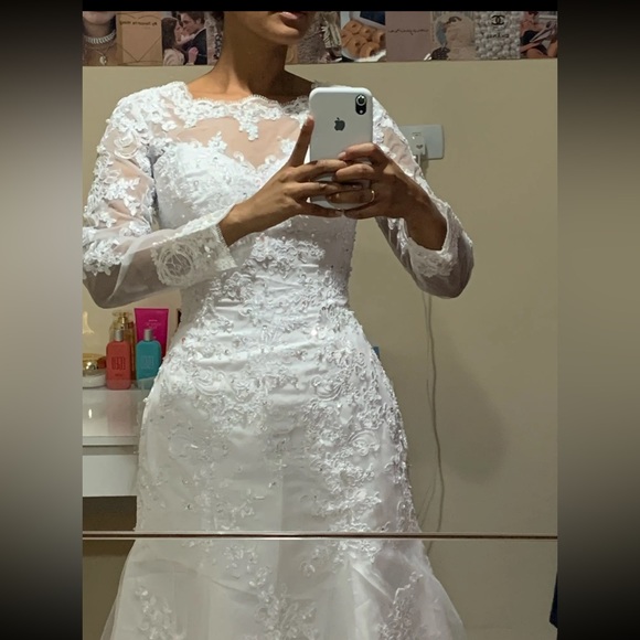 🎉PREORDER Lace Mermaid Wedding Bridal Tulle Dress - Sizes 2 thru 24 available - Picture 9 of 16